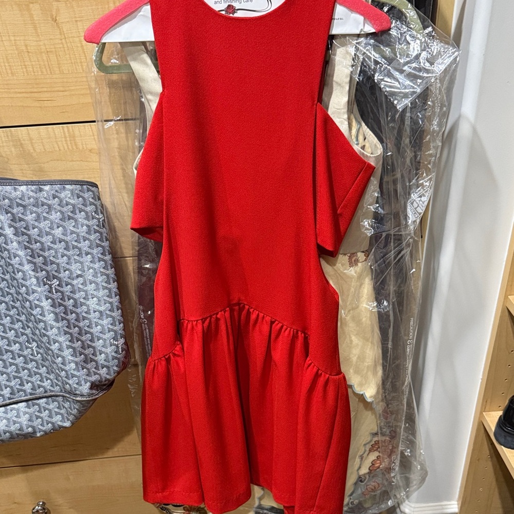 Endless Rose Vibrant Red Ruffled Mini Dress